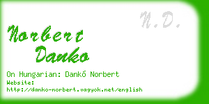 norbert danko business card